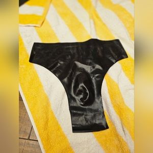 100% Real Latex High Waisted Mens Thong Large